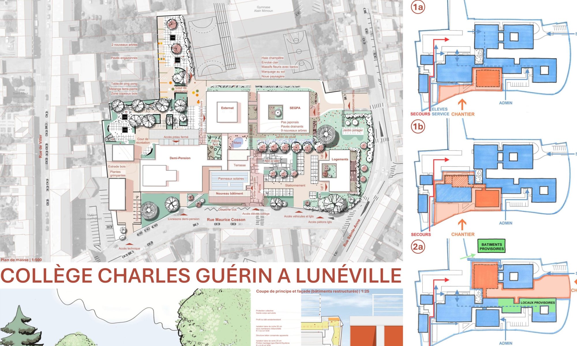 Concours pour l'extension et la resttructuration du collège Ch. Guérin - photo 5
