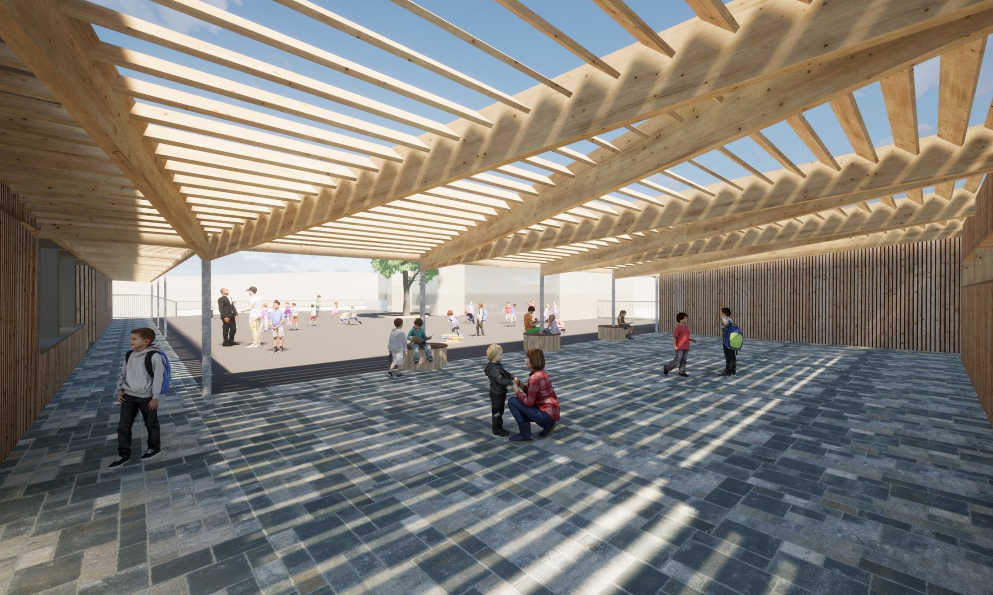 Réhabilitation énergétique, extension pour motricité et préau  du groupe scolaire - photo 1