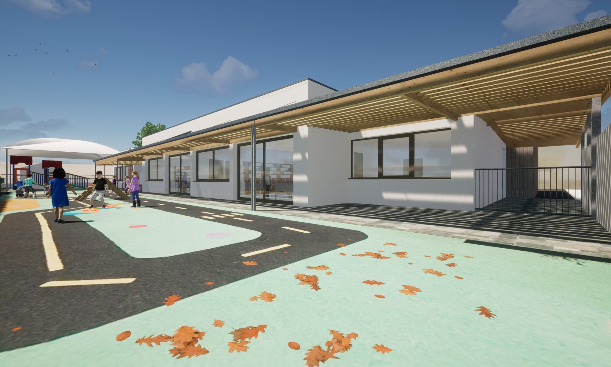 Réhabilitation énergétique, extension pour motricité et préau  du groupe scolaire - photo 2