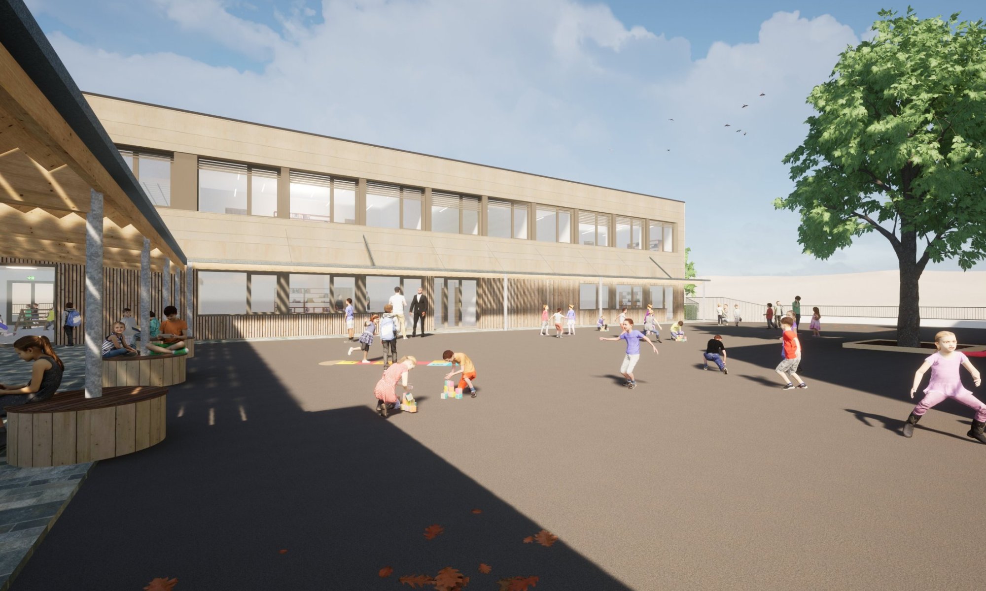 Réhabilitation énergétique, extension pour motricité et préau  du groupe scolaire - photo 4