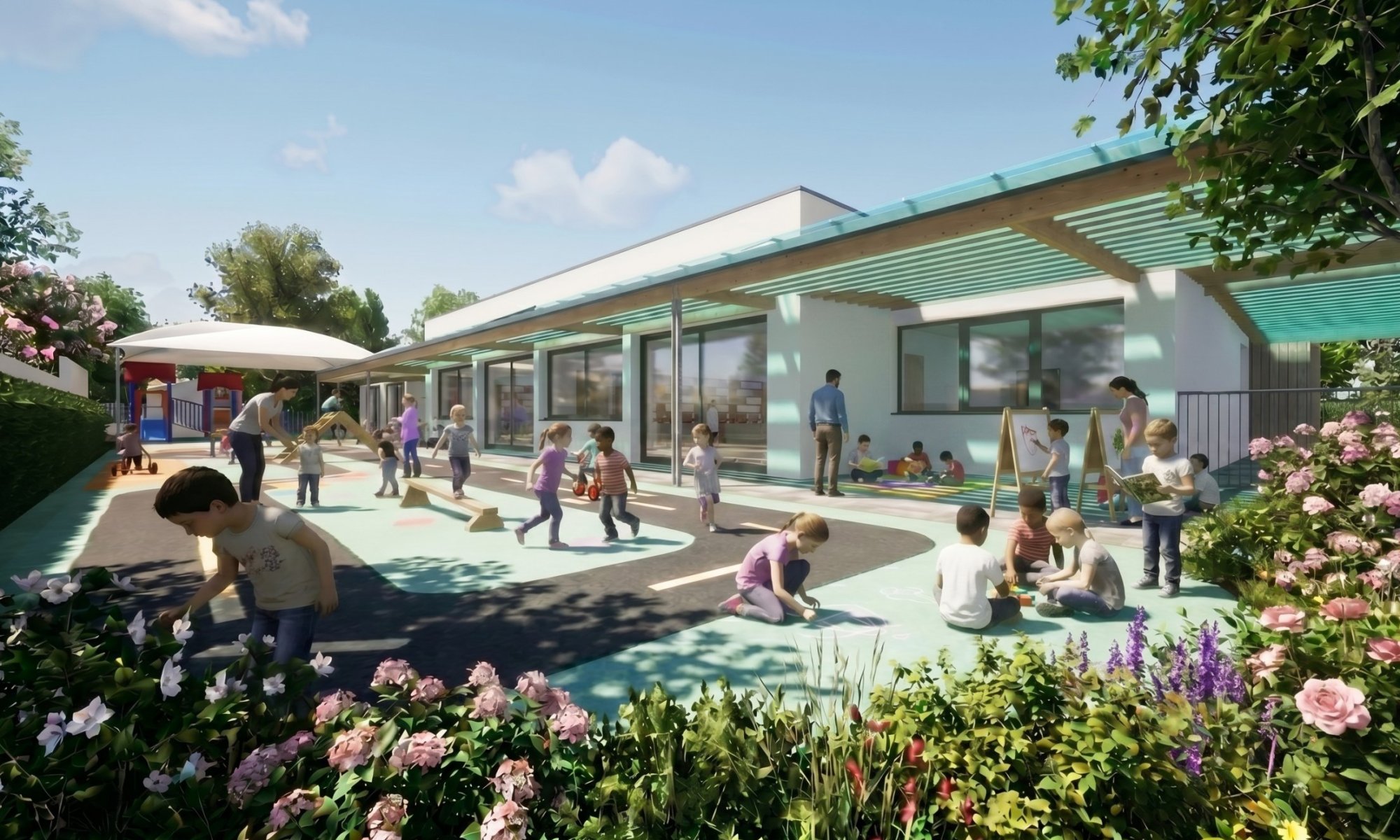 R&eacute;habilitation &eacute;nerg&eacute;tique, extension pour motricit&eacute; et pr&eacute;au  du groupe scolaire - photo 1